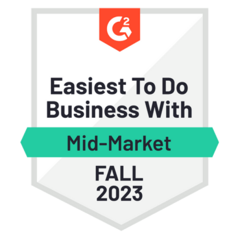 G2 Easiest To Do Business With Mid-Market Fall 2023