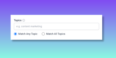 A screenshot of the topic search in BuzzSumo's Media Database
